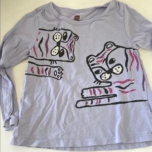 Lilac Kids Shirt with Tiger Print